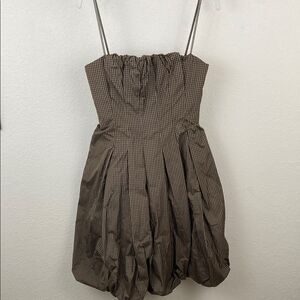 BCBG Maxazria Brown Checkered Women's Dress size 6